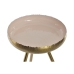 Mesa de apoio DKD Home Decor Cor de Rosa Dourado Alumínio Lacado (43 x 43 x 61 cm)