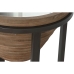 Mesa de apoio Home ESPRIT Preto Natural Cristal Abeto 46 x 46 x 55,5 cm