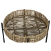 Set de 2 mese Home ESPRIT Negru Natural Metal 49 x 49 x 44 cm