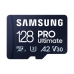 Carte Mémoire Micro SD avec Adaptateur Samsung PRO Ultimate 128 GB