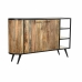 Buffet DKD Home Decor Marron Noir Métal Bois de manguier (145 x 40 x 90 cm)