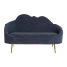 Sofá DKD Home Decor Azul Dourado Metal Nuvens Scandi 155 x 75 x 92 cm