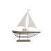 Statua Decorativa Home ESPRIT Bianco Naturale Barca a vela Marinaio Finitura invecchiata 54 x 15 x 61,5 cm