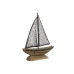 Figura Decorativa Home ESPRIT Blanco Natural Velero Acabado envejecido 26 x 6 x 34 cm