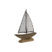 Figura Decorativa Home ESPRIT Blanco Natural Velero Acabado envejecido 35,3 x 8 x 46,5 cm