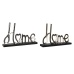 Figura Decorativa DKD Home Decor Negro Dorado Plateado Urbano 46 x 8 x 29 cm (2 Unidades)