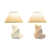 Pöytälamppu Home ESPRIT Valkoinen Beige Kivitavara 40 W 220 V 22 x 22 x 30 cm (2 osaa)