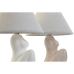 Pöytälamppu Home ESPRIT Valkoinen Beige Kivitavara 40 W 220 V 22 x 22 x 30 cm (2 osaa)