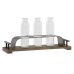 Βάζο DKD Home Decor Καφέ Μαύρο Μέταλλο Κρυστάλλινο 45 x 11 x 22 cm (3 Τεμάχια)