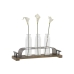 Βάζο DKD Home Decor Καφέ Μαύρο Μέταλλο Κρυστάλλινο 45 x 11 x 22 cm (3 Τεμάχια)