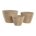 Conjunto de vasos Home ESPRIT Rotim 25 x 25 x 20 cm