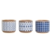 Grondlegger Home ESPRIT Blauw Wit Cement 12 x 12 x 10,5 cm (3 Stuks)