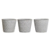 Grondlegger DKD Home Decor Grijs Cement 17 x 17 x 14,5 cm (3 Stuks)