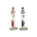 Figură Decorativă Home ESPRIT Albastru Alb Roșu 11 x 7,5 x 36,5 cm (2 Unități)