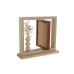 Fotoramme Home ESPRIT Naturell Terrakotta Krystall Tre MDF Skandinavisk 25 x 7 x 23 cm