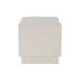 Fotstøtte DKD Home Decor Beige Polyester Tre MDF 40 x 40 x 40 cm