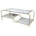 Sofabord DKD Home Decor Glamour Gylden Metal Spejl 120 x 60 x 45 cm