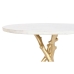 Mesa auxiliar DKD Home Decor Dorado Blanco Mármol Hierro 45 x 45 x 50 cm