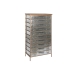 Ormarić s ladicama Home ESPRIT Smeđa Siva Srebrna Prirodno Metal Jela Loft 66 x 33,5 x 121 cm