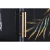 Anrichte DKD Home Decor 85 x 35 x 155 cm Kristall Schwarz Gold Metall Braun Durchsichtig grün Dunkelbraun