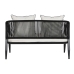 Conjunto de Mesa con 3 Sillones Home ESPRIT Negro Cristal Acero 123 x 66 x 72 cm