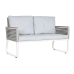 Tafelset met 3 fauteuils Home ESPRIT Grijs Staal Polycarbonaat 128 x 69 x 79 cm