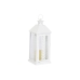 Farol Home ESPRIT Blanco Cristal Hierro Shabby Chic 20 x 20 x 55 cm (3 Piezas)