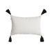 Kussen Home ESPRIT Wit Zwart Ruiten 50 x 15 x 30 cm