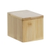 Saltbøsse med låg DKD Home Decor Natur Bambus 10 x 13 x 10 cm