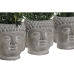 Decoratieve plant Home ESPRIT Polyethyleen Cement Boeddha 10 x 10 x 21 cm (3 Stuks)