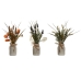 Decoratieve plant Home ESPRIT Polyethyleen Cement 18 x 18 x 33 cm (3 Stuks)