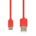 USB A to USB C Cable Ibox IKUMTCR Red 1 m