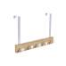 Ganchos para Portas Home ESPRIT Branco Metal Bambu 38,5 x 4,8 x 25,5 cm