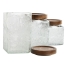 3 Tube Home ESPRIT Prirodno Kristal Drvo akacije 500 ml 750 ml 1 L 9,5 x 9,5 x 17,5 cm