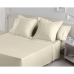 Juego de Sábanas Alexandra House Living Crema Cama de 150 3 Piezas