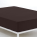 Fitted bottom sheet Alexandra House Living Brown Chocolate 105 x 200 cm