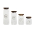 4 Tube Home ESPRIT Prirodno Drvo akacije Borosilikatno staklo 1 L 1,3 L 1,7 L 10 x 10 x 29,5 cm