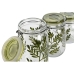 Conjunto de 4 Potes Home ESPRIT Verde Cristal Ferro 1,5 L 11,3 x 11,3 x 21,7 cm