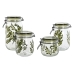 Set de 4 Boites Home ESPRIT Vert Verre Fer 1,5 L 11,3 x 11,3 x 21,7 cm