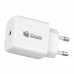 Vægoplader + USB-C kabel PcCom Hvid 20 W