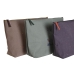 Toilettas DKD Home Decor Bruin Groen Bordeaux Canvas Yoga 33 x 8 x 20 cm (3 Stuks)