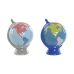 Pușculiță Home ESPRIT Dolomite Glob Pământesc 14,5 x 13,5 x 19 cm (2 Unități)