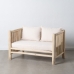 2 personers sofa AKAR 131 x 80 x 77,5 cm Natur Teak