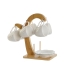 Set van Kopje met Schotel DKD Home Decor Wit Natuurlijk Bamboe Porselein 90 ml 24 x 11,5 x 24 cm