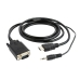 8P8C UTP контектор GEMBIRD A-HDMI-VGA-03-6 Черен 1,8 m