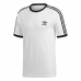 Kortærmet T-shirt til Mænd Adidas 3 Stripes Hvid