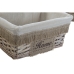 Conjunto de Cestas Home ESPRIT Castanho Natural 48 x 40 x 22 cm (5 Peças)