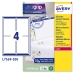 Printer labels Avery L7169 Hvid 100 Ark 99,1 x 139 mm (5 enheder)