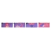 θήκη DKD Home Decor Ροζ Λιλά 23 x 1 x 9 cm (4 Μονάδες)