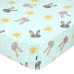 Drap housse HappyFriday MOSHI MOSHI Bleu Multicouleur 70 x 140 x 14 cm Lapin